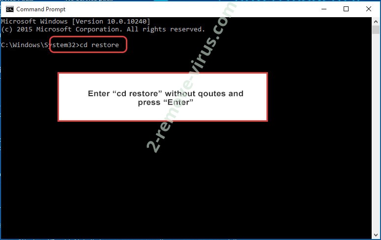 Uninstall ProposalCrypt - command prompt restore