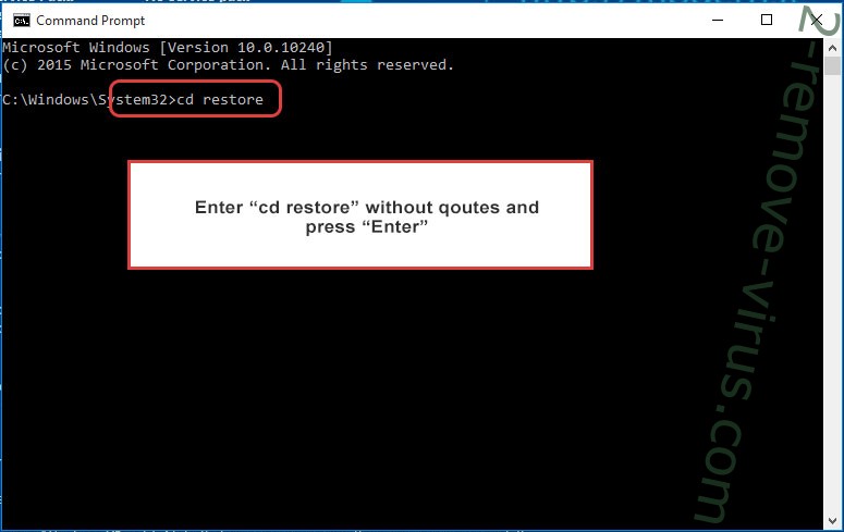 Uninstall .pauq Files Ransomware - command prompt restore