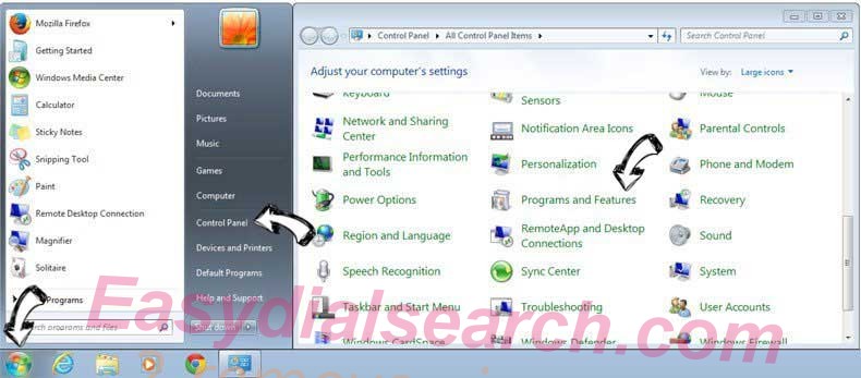 Uninstall Search.mysafesearch.net from Windows 7