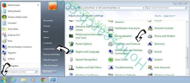 Uninstall AccessibilityDock from Windows 7