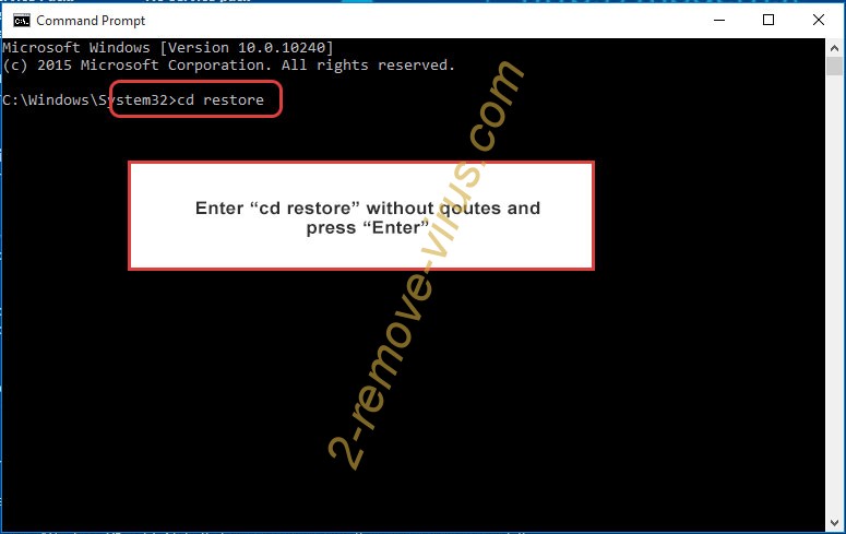 Uninstall MetaStealer Malware - command prompt restore