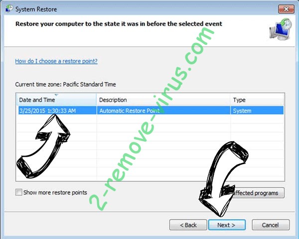 Ransomed@india ransomware - restore point