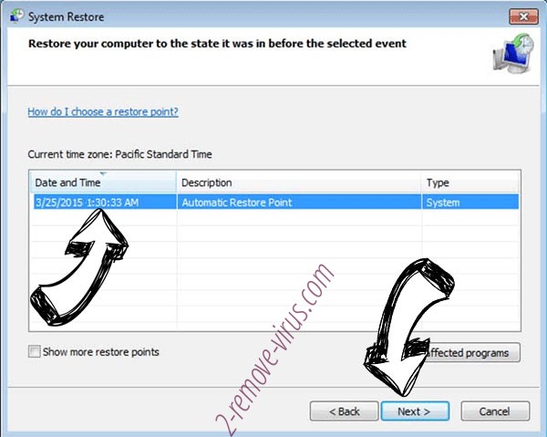 .Fonix files - restore point