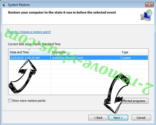 .Isolated file virus - restore point