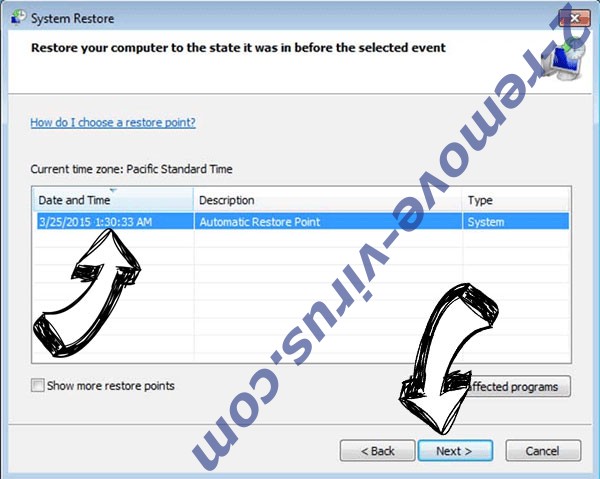 Petya+ Ransomware Virus - restore point