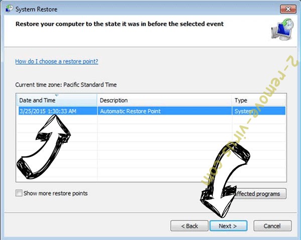 .Skynet file virus - restore point