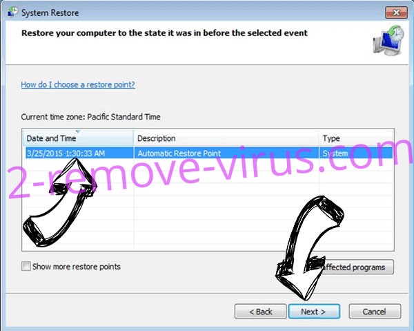 .limbo file virus - restore point