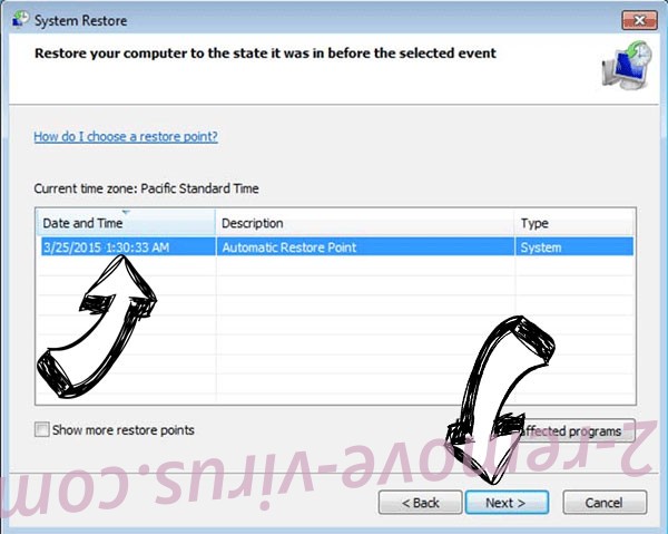 .ment Files Ransomware - restore point