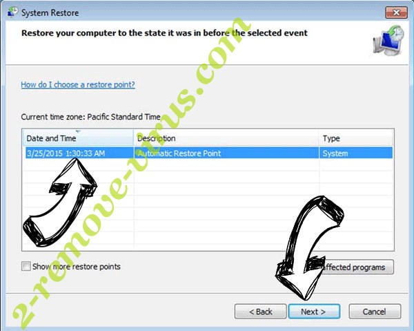 BitRansomware - restore point