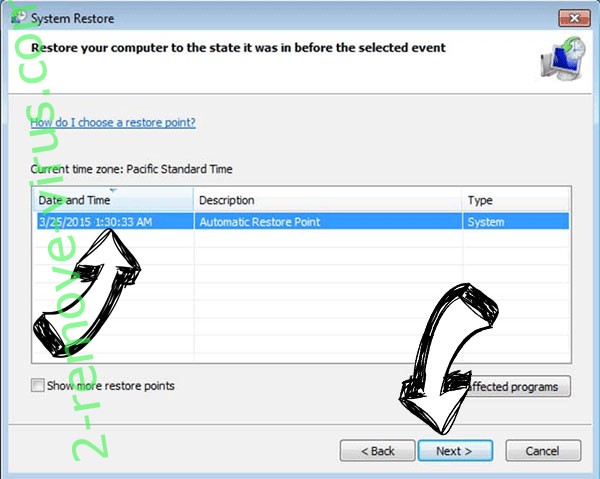 AtomSilo Ransomware - restore point