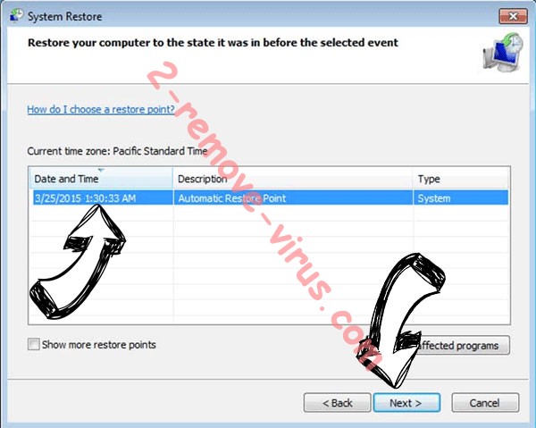 Aabn (.aabn) ransomware - restore point