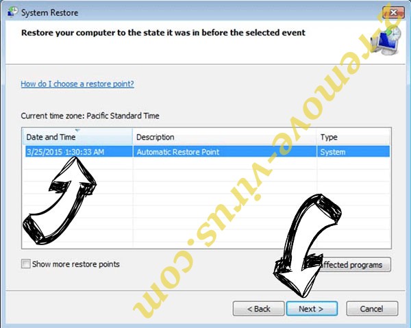 Summer Locker Ransomware - restore point