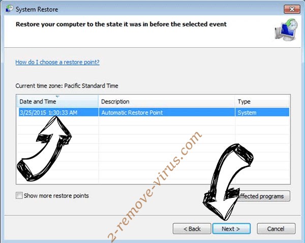 CloudSword - restore point