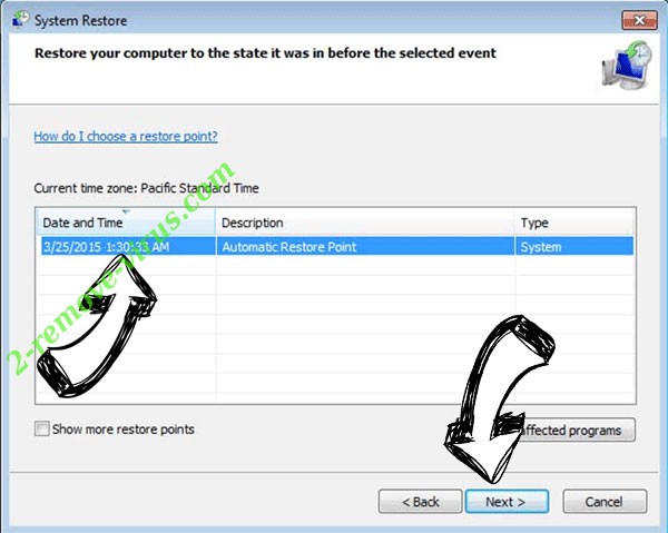 RPC Ransomware - restore point