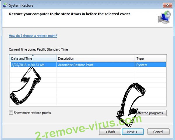 Eliminar PremierOpinion virus - restore point