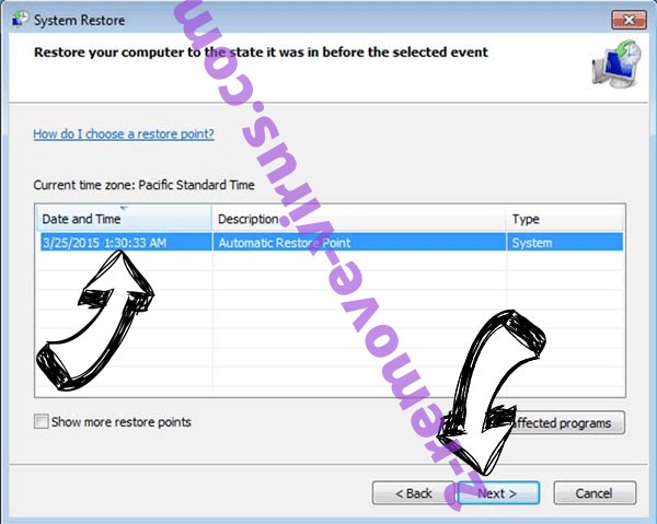 .Sglh file virus - restore point