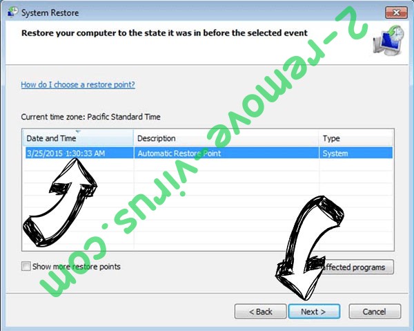 .Hets file ransomware - restore point