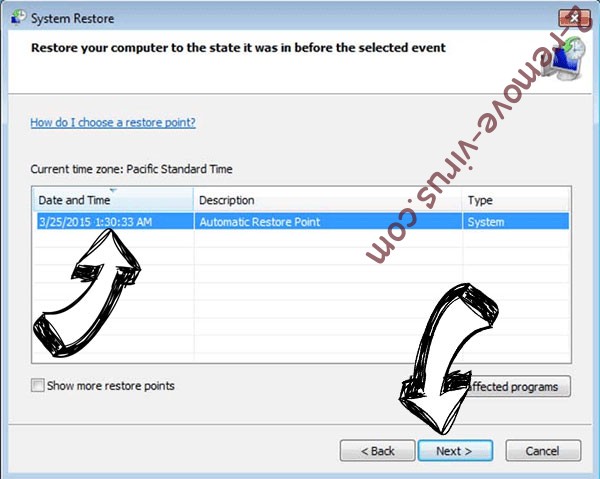 .jojocrypt file virus - restore point