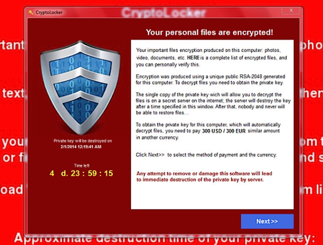 CryLocker ransomware