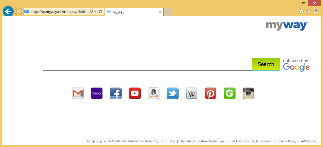 Rimuovere Hp.myway.com