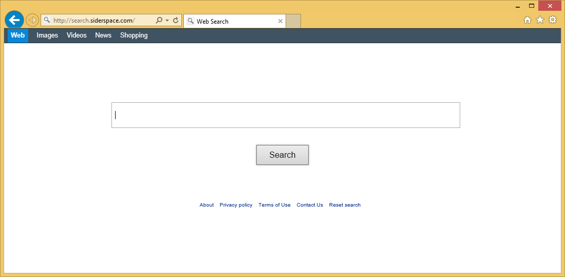 Rimuovere Search.siderspace.com