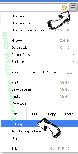 MySearchPlus.co Chrome menu