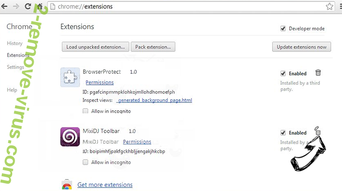 UpSearches Chrome extensions remove