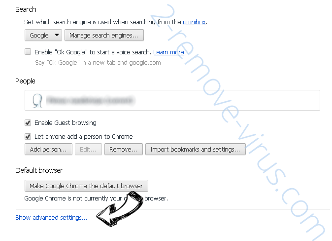 Strixchase.com Chrome settings more