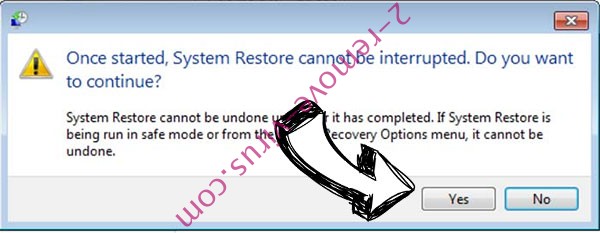 Aamv ransomware removal - restore message