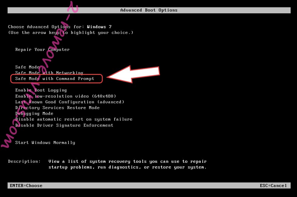 Remove Verwijderen Boop file virus - boot options