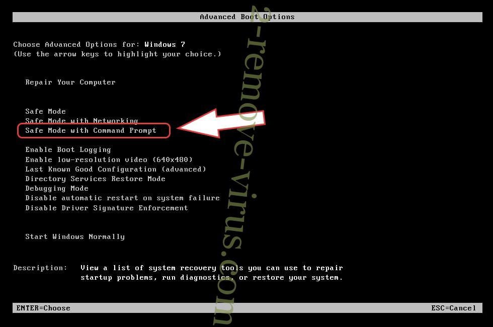 Remove CryLocker ransomware - boot options