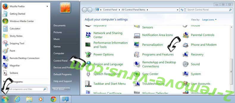 Uninstall Smart.maroolatrack.com from Windows 7