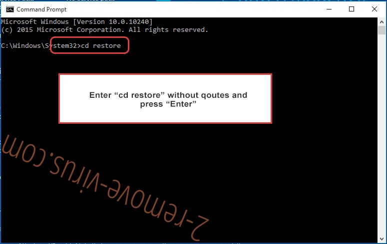 Uninstall njRat trojan - command prompt restore