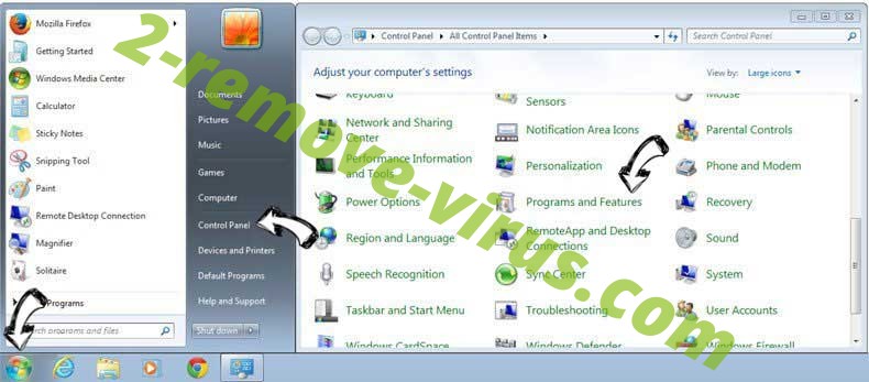 Uninstall Tech-connect.biz Virus from Windows 7