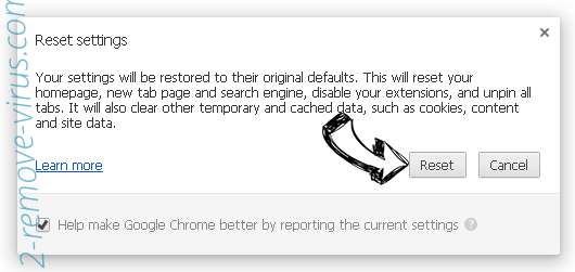 VPNTop Adware Chrome reset