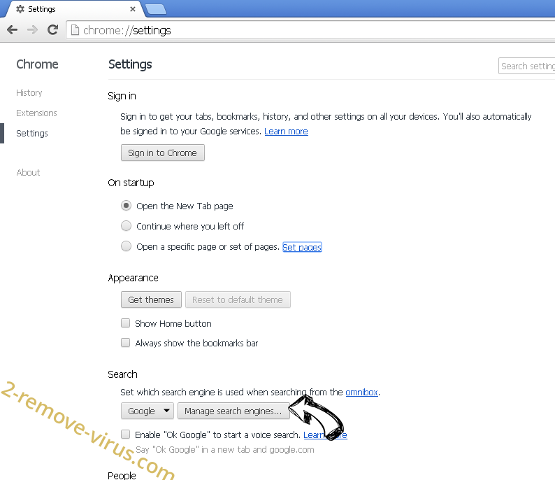 Click-to-watch.live Chrome extensions disable