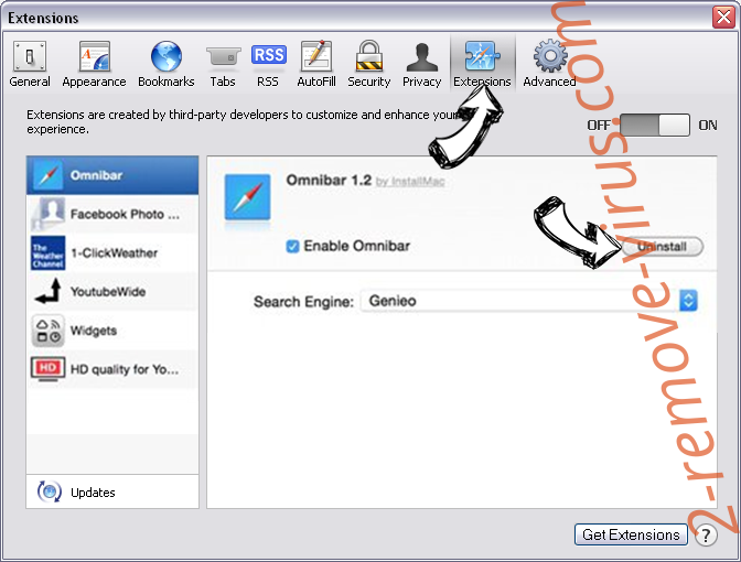 PC Support Center Adware Safari extensions