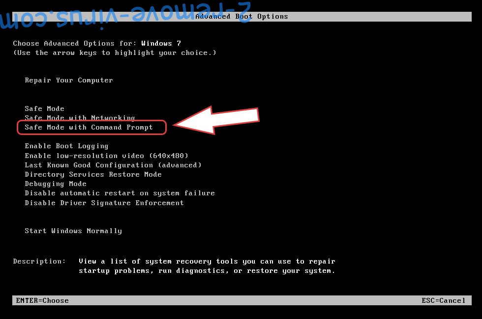 Remove Krypte Ransomware - boot options