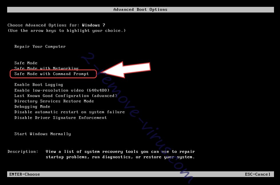 Remove Tisc file virus - boot options