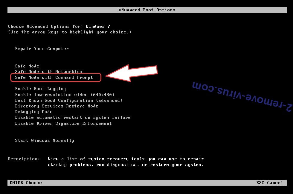 Remove Entfernen .Maql file Ransomware - boot options