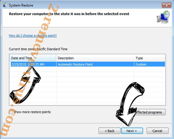 MEMZ Ransomware - restore point