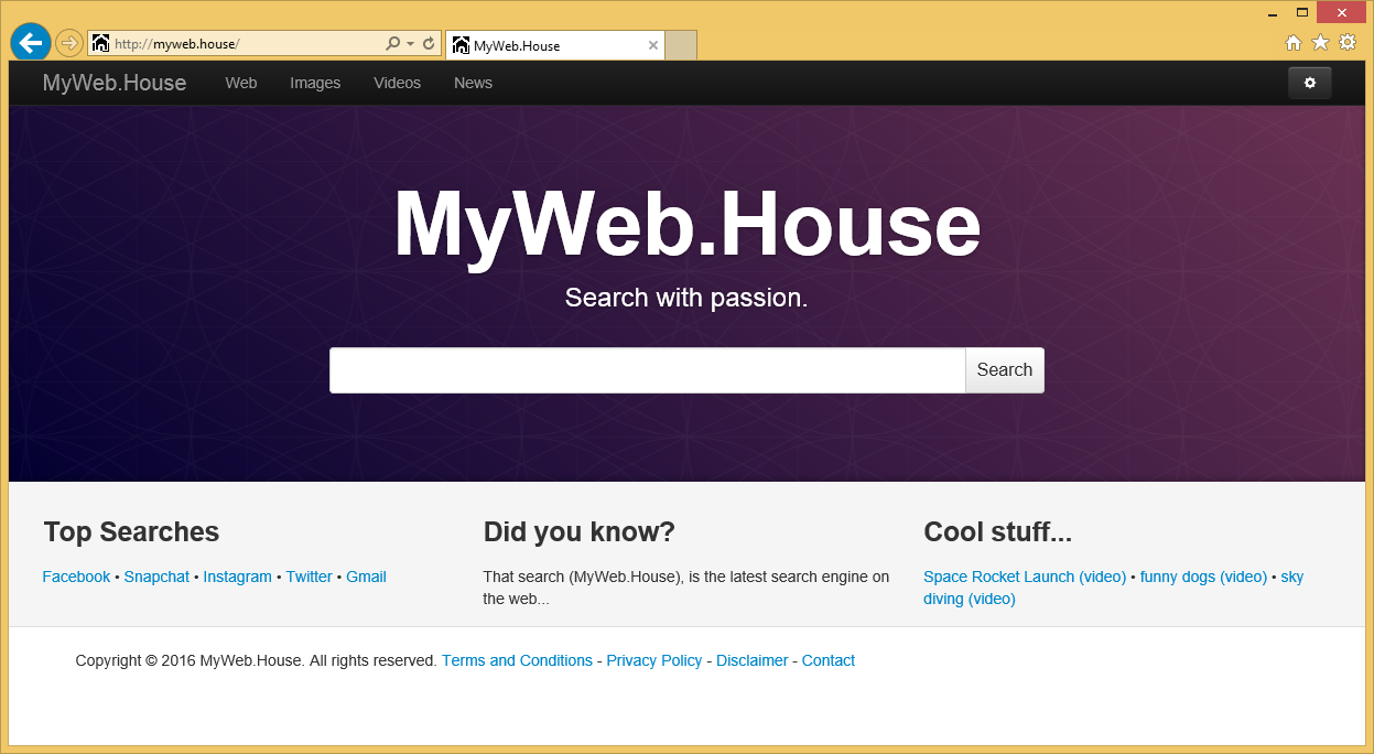 Myweb.house rimozione
