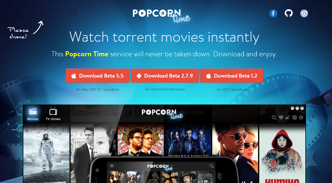 Popcorn Time verwijderen