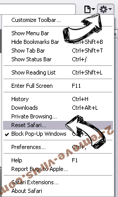 Alphashoppers.co Safari reset menu