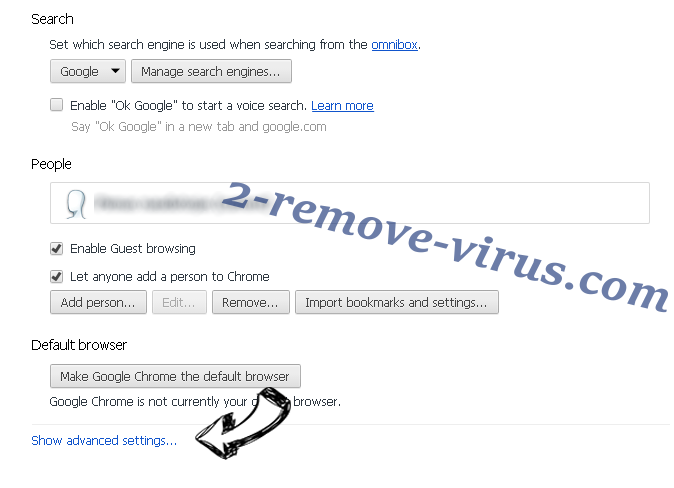 StreamFrenzy.com virus Chrome settings more