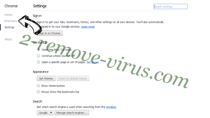 Ads by Green Game Virus Chrome settings