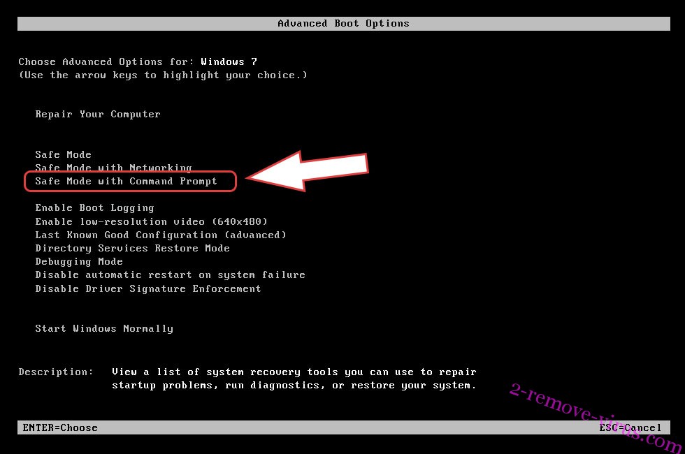 Remove ZAHACKED Ransomware - boot options