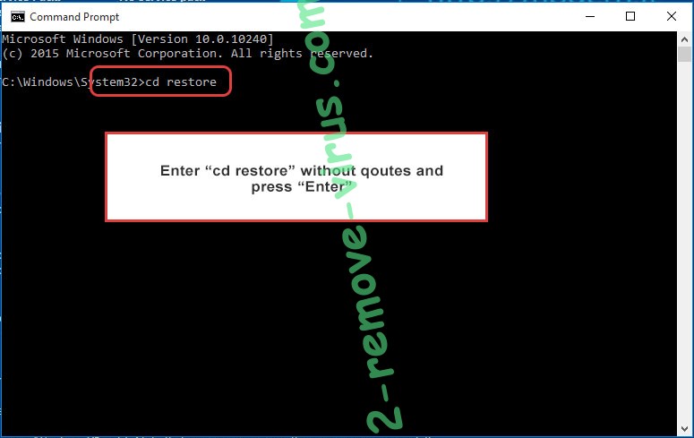 Uninstall Qdla Virus - command prompt restore