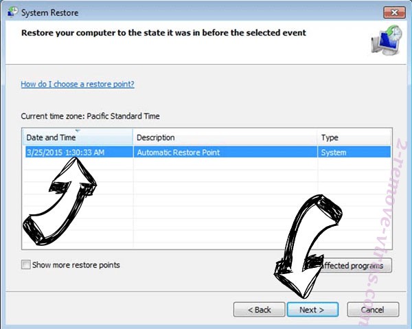 Stax Ransomware - restore point