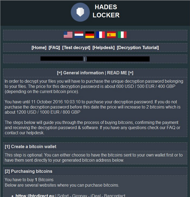 HadesLocker ransomware
